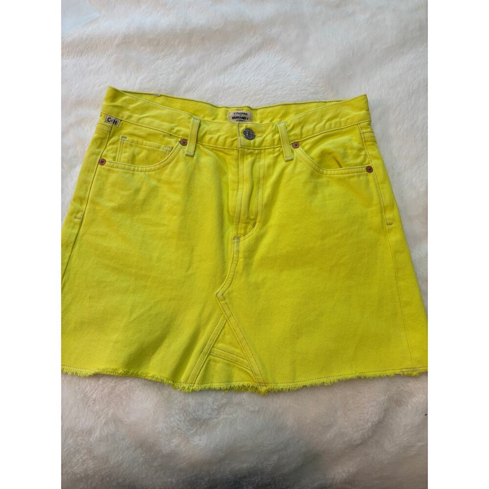 Neon Yellow Mini Skirt from Citizens of Humanity